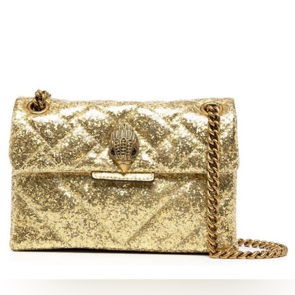 Kurt Geiger Handbags - Kurt Geiger LIMITED EDITION- Gold Sparkle Mini Kensington 2-Way Bag EUC